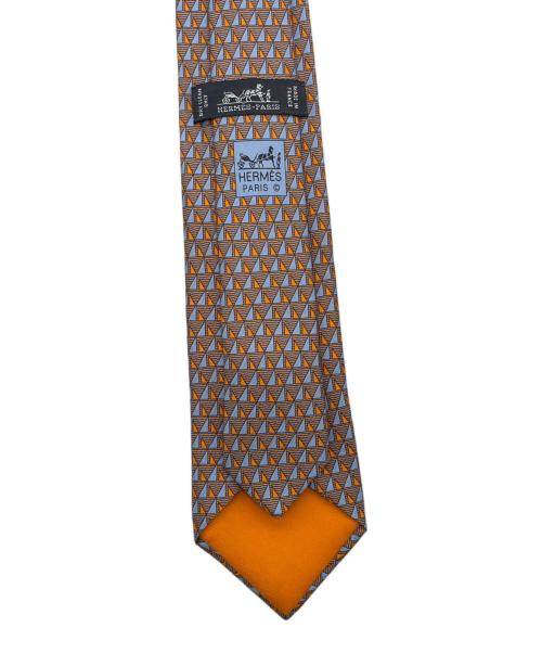 HERMES（エルメス）HERMES (エルメス) ネクタイ スカイブルー×オレンジ サイズ:FREEの古着・服飾アイテム