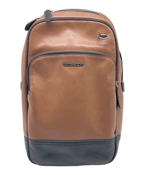 COACH（コーチ）COACH (コーチ) ボディーバッグ ブラウン×ブラックの古着・服飾アイテム