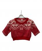 DOLCE & GABBANAドルチェ＆ガッバーナ）の古着「スパンコールニット」｜レッド