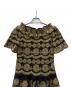 MOSCHINO (モスキーノ) 半袖ワンピース ブラック×ゴールド サイズ:３４：10000円