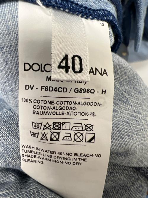 DOLCE & GABBANA（ドルチェ＆ガッバーナ）DOLCE & GABBANA (ドルチェ＆ガッバーナ) 長袖ワンピース インディゴ サイズ:40の古着・服飾アイテム