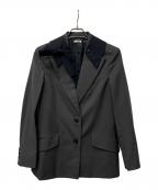 MIU MIUミュウミュウ）の古着「リボンつけ襟テーラードジャケット」｜グレー