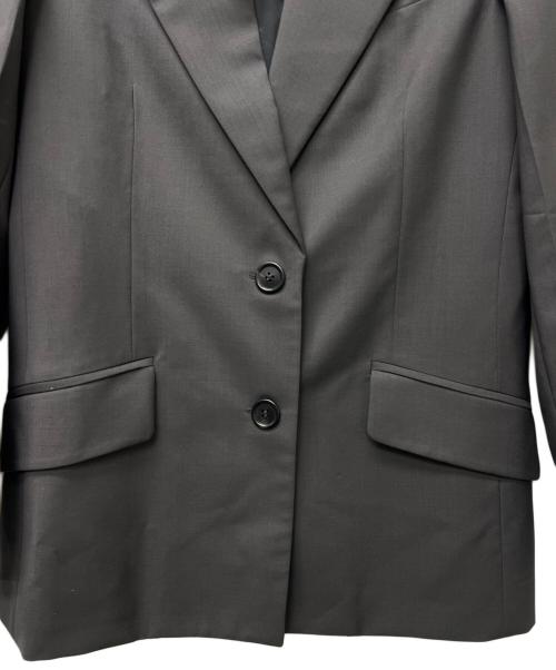 MIU MIU（ミュウミュウ）MIU MIU (ミュウミュウ) リボンつけ襟テーラードジャケット グレー サイズ:３６の古着・服飾アイテム