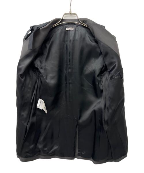 MIU MIU（ミュウミュウ）MIU MIU (ミュウミュウ) リボンつけ襟テーラードジャケット グレー サイズ:３６の古着・服飾アイテム