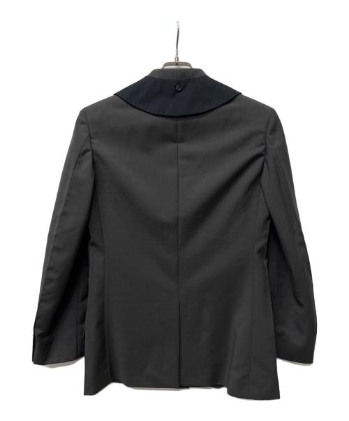 MIU MIU（ミュウミュウ）MIU MIU (ミュウミュウ) リボンつけ襟テーラードジャケット グレー サイズ:３６の古着・服飾アイテム