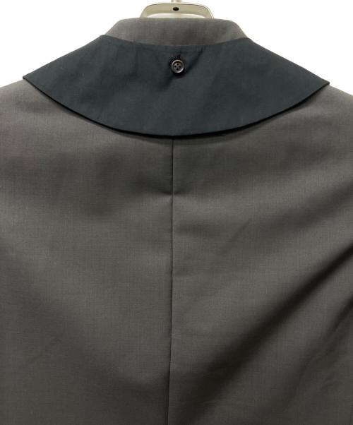 MIU MIU（ミュウミュウ）MIU MIU (ミュウミュウ) リボンつけ襟テーラードジャケット グレー サイズ:３６の古着・服飾アイテム