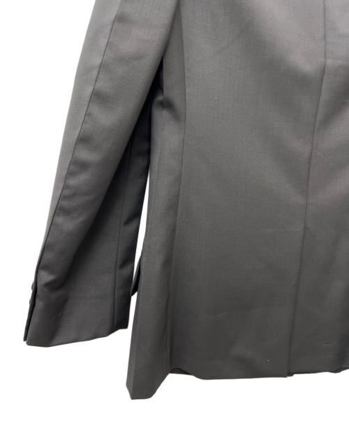 MIU MIU（ミュウミュウ）MIU MIU (ミュウミュウ) リボンつけ襟テーラードジャケット グレー サイズ:３６の古着・服飾アイテム