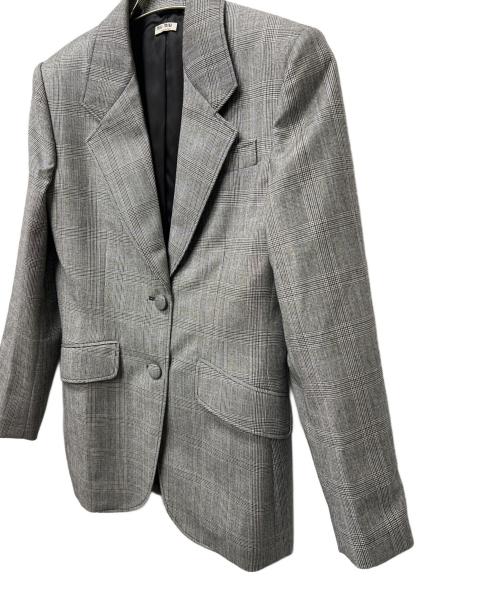 MIU MIU（ミュウミュウ）MIU MIU (ミュウミュウ) テーラードジャケット グレー サイズ:３８の古着・服飾アイテム