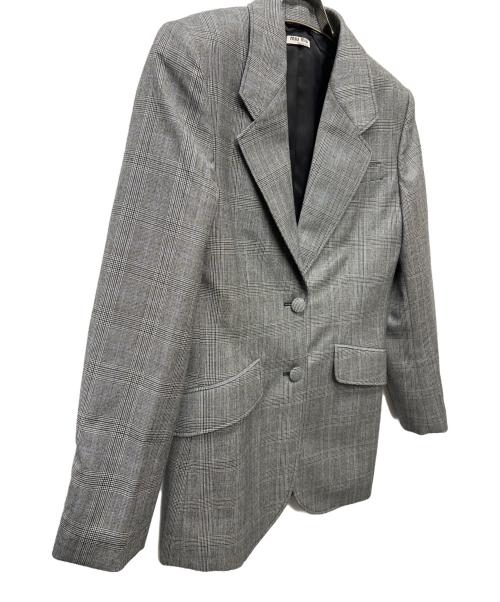 MIU MIU（ミュウミュウ）MIU MIU (ミュウミュウ) テーラードジャケット グレー サイズ:３８の古着・服飾アイテム