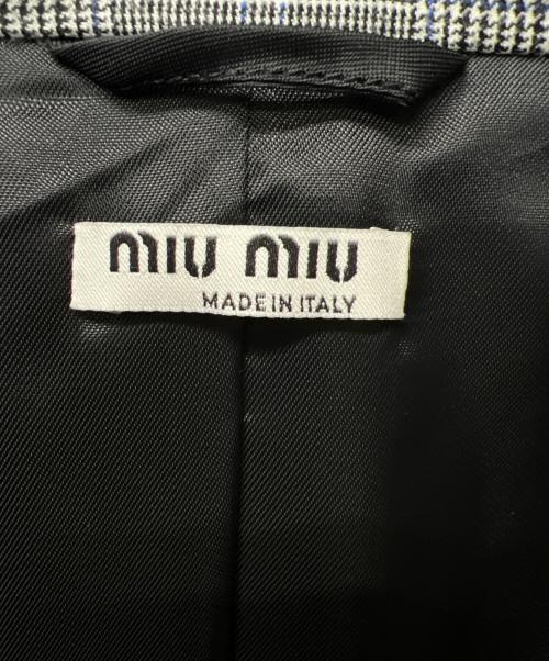 MIU MIU（ミュウミュウ）MIU MIU (ミュウミュウ) テーラードジャケット グレー サイズ:３８の古着・服飾アイテム