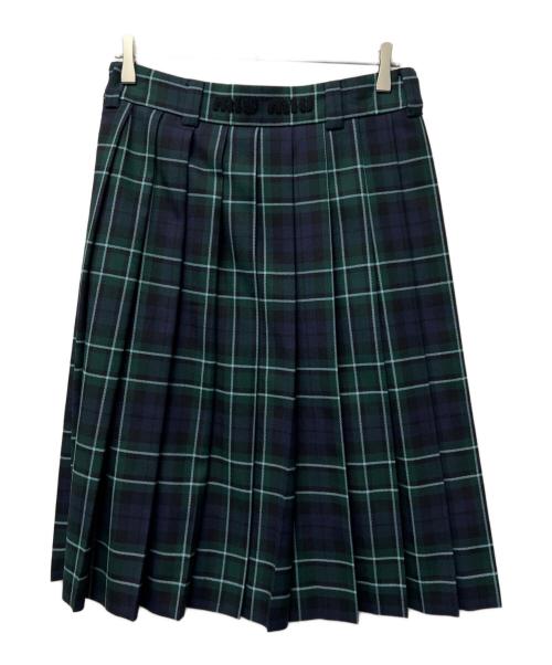 MIU MIU（ミュウミュウ）MIU MIU (ミュウミュウ) セットアップスーツ グリーン×ネイビー サイズ:３６の古着・服飾アイテム