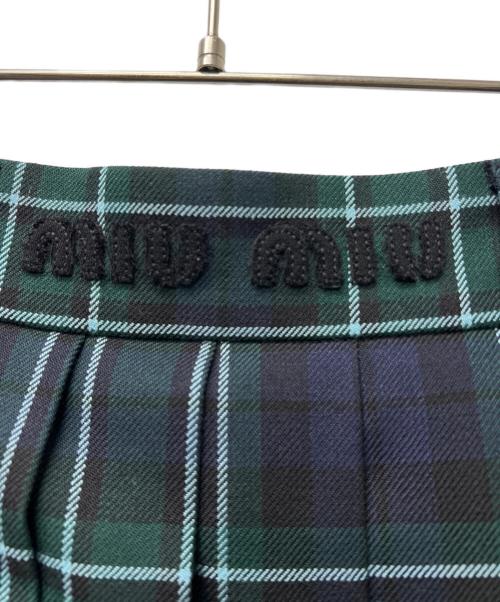 MIU MIU（ミュウミュウ）MIU MIU (ミュウミュウ) セットアップスーツ グリーン×ネイビー サイズ:３６の古着・服飾アイテム