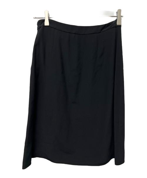 PRADA（プラダ）PRADA (プラダ) フリル付スカート ブラック サイズ:３８の古着・服飾アイテム