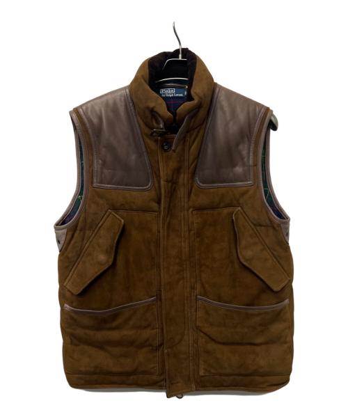 POLO RALPH LAUREN（ポロ・ラルフローレン）POLO RALPH LAUREN (ポロ・ラルフローレン) ダウンベスト ブラウン サイズ:ＸＬの古着・服飾アイテム