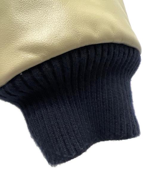 FIRST DOWN（ファーストダウン）FIRST DOWN (ファーストダウン) スタジャン ネイビー×ベージュ サイズ:Ｌの古着・服飾アイテム