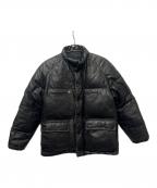 HARLEY-DAVIDSONハーレーダビッドソン）の古着「レザーダウンジャケット」｜ブラック