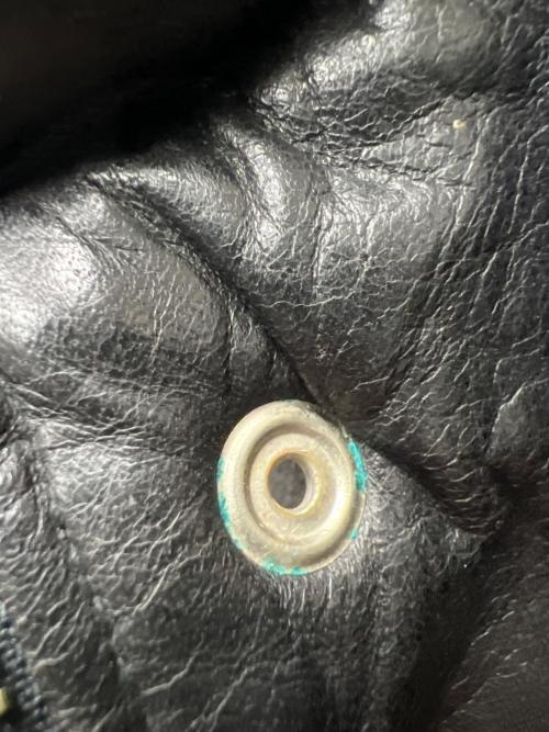 HARLEY-DAVIDSON（ハーレーダビッドソン）HARLEY-DAVIDSON (ハーレーダビッドソン) レザーダウンジャケット ブラック サイズ:Ｍの古着・服飾アイテム