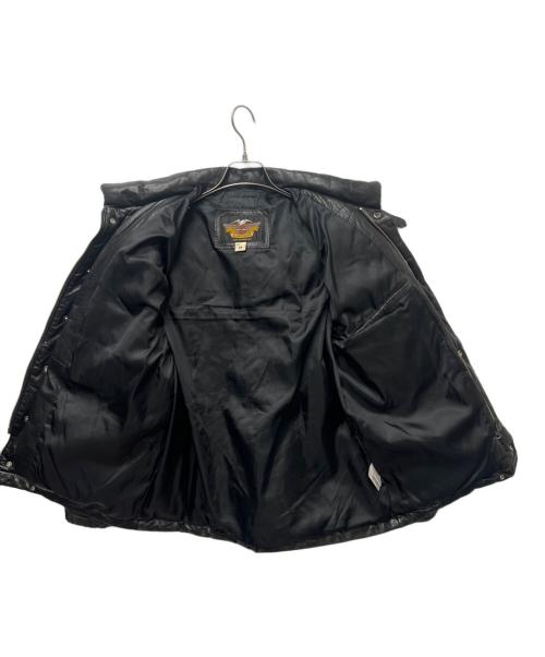 HARLEY-DAVIDSON（ハーレーダビッドソン）HARLEY-DAVIDSON (ハーレーダビッドソン) レザーダウンジャケット ブラック サイズ:Ｍの古着・服飾アイテム