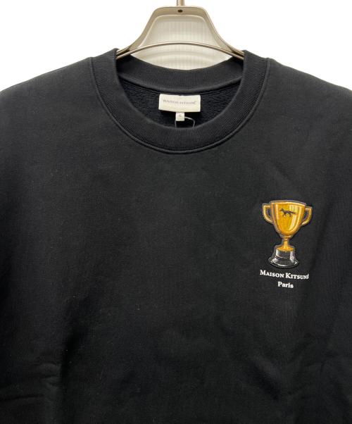 maison kitsune（メゾンキツネ）maison kitsune (メゾンキツネ) クルーネックスウェット ブラック サイズ:ＸＬの古着・服飾アイテム