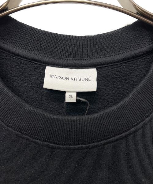 maison kitsune（メゾンキツネ）maison kitsune (メゾンキツネ) クルーネックスウェット ブラック サイズ:ＸＬの古着・服飾アイテム