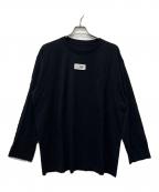 MM6 Maison Margielaエムエムシックスメゾンマルジェラ）の古着「長袖カットソー」｜ブラック