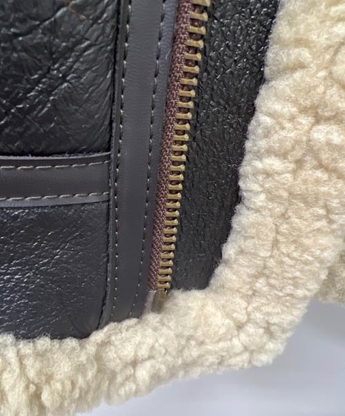 TEODEM（テオデム）TEODEM (テオデム) ムートンジャケット ブラウン サイズ:ＸＬの古着・服飾アイテム