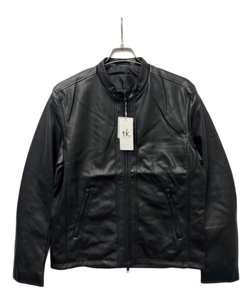 TAKEO KIKUCHI（タケオキクチ）TAKEO KIKUCHI (タケオキクチ) フェイクレザージャケット ブラック サイズ:Ｌの古着・服飾アイテム