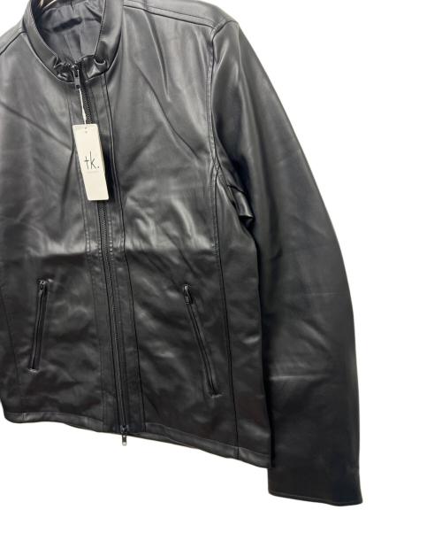 TAKEO KIKUCHI（タケオキクチ）TAKEO KIKUCHI (タケオキクチ) フェイクレザージャケット ブラック サイズ:Ｌの古着・服飾アイテム