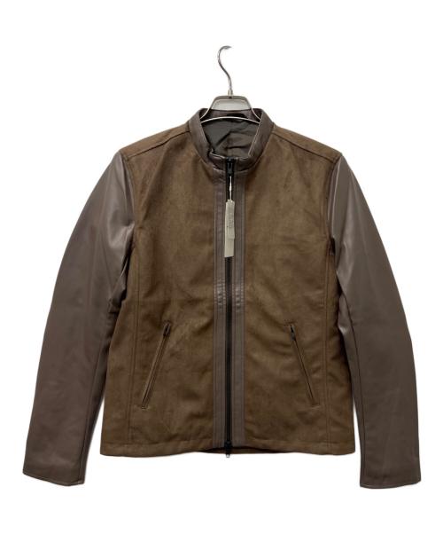 TAKEO KIKUCHI（タケオキクチ）TAKEO KIKUCHI (タケオキクチ) フェイクレザージャケット ベージュ サイズ:Ｍの古着・服飾アイテム