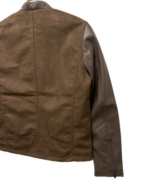 TAKEO KIKUCHI（タケオキクチ）TAKEO KIKUCHI (タケオキクチ) フェイクレザージャケット ベージュ サイズ:Ｍの古着・服飾アイテム