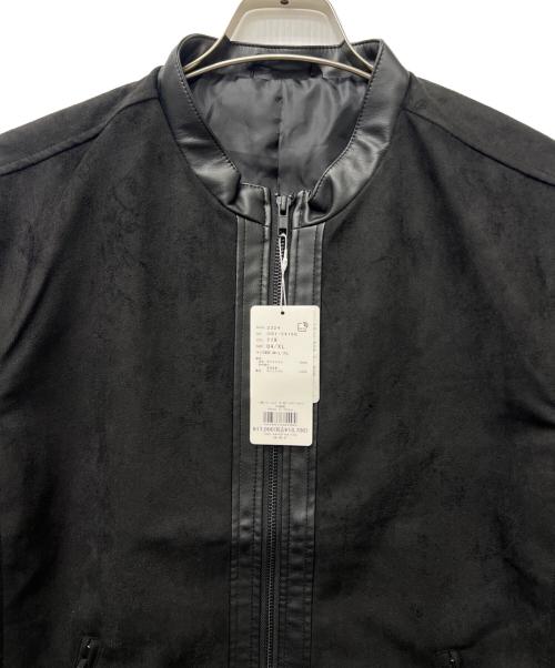 TAKEO KIKUCHI（タケオキクチ）TAKEO KIKUCHI (タケオキクチ) フェイクレザージャケット ブラック サイズ:ＸＬの古着・服飾アイテム