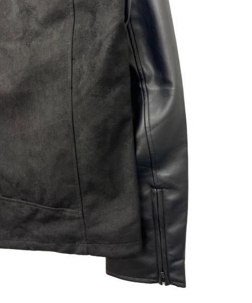 TAKEO KIKUCHI（タケオキクチ）TAKEO KIKUCHI (タケオキクチ) フェイクレザージャケット ブラック サイズ:ＸＬの古着・服飾アイテム
