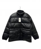 TAKEO KIKUCHIタケオキクチ）の古着「フェイクレザー中綿ジャケット」｜ブラック