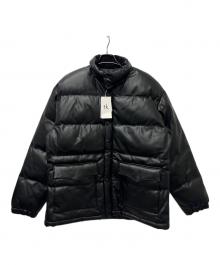 TAKEO KIKUCHI（タケオキクチ）の古着「フェイクレザー中綿ジャケット」｜ブラック