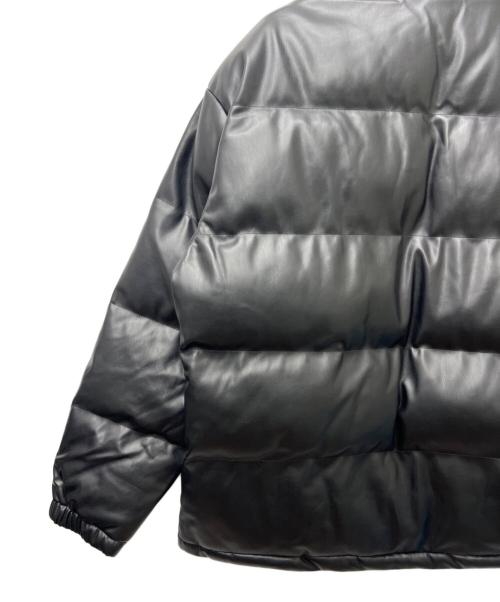 TAKEO KIKUCHI（タケオキクチ）TAKEO KIKUCHI (タケオキクチ) フェイクレザー中綿ジャケット ブラック サイズ:ＸＬの古着・服飾アイテム