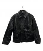 ZARAザラ）の古着「カウレザージャケット」｜ブラック