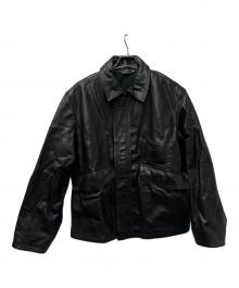 ZARA（ザラ）の古着「カウレザージャケット」｜ブラック