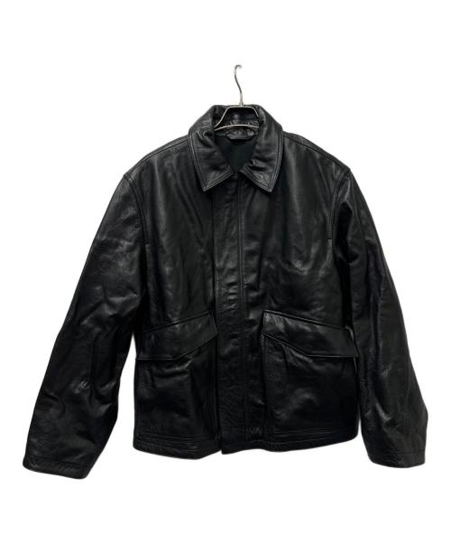 ZARA（ザラ）ZARA (ザラ) カウレザージャケット ブラック サイズ:Mの古着・服飾アイテム