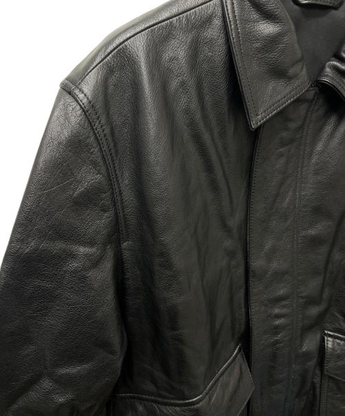 ZARA（ザラ）ZARA (ザラ) カウレザージャケット ブラック サイズ:Mの古着・服飾アイテム