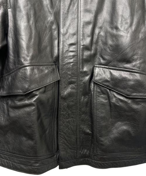 ZARA（ザラ）ZARA (ザラ) カウレザージャケット ブラック サイズ:Mの古着・服飾アイテム