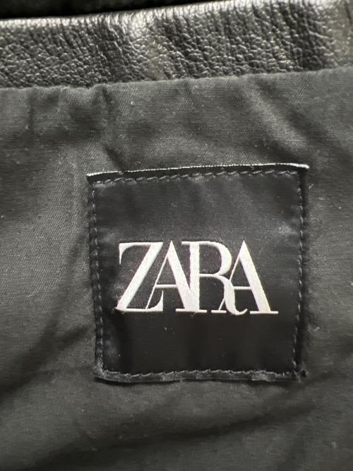 ZARA（ザラ）ZARA (ザラ) カウレザージャケット ブラック サイズ:Mの古着・服飾アイテム