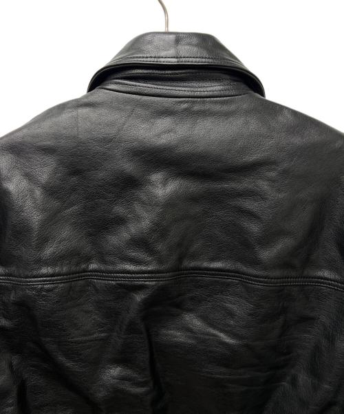 ZARA（ザラ）ZARA (ザラ) カウレザージャケット ブラック サイズ:Mの古着・服飾アイテム