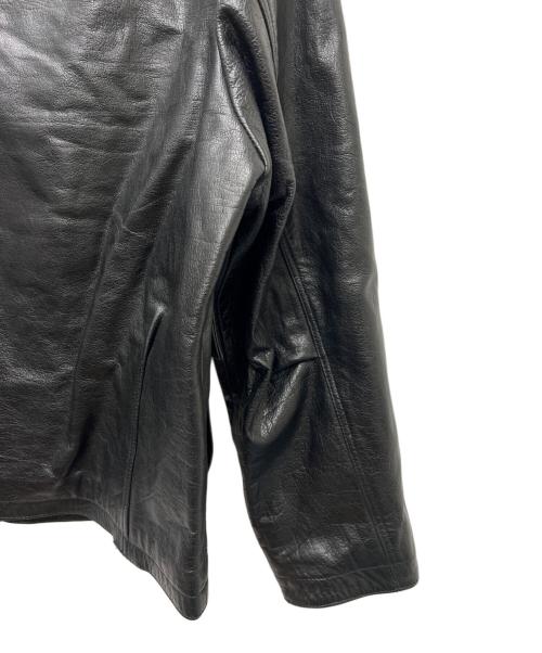 ZARA（ザラ）ZARA (ザラ) カウレザージャケット ブラック サイズ:Mの古着・服飾アイテム