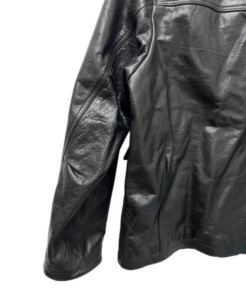 ZARA（ザラ）ZARA (ザラ) カウレザージャケット ブラック サイズ:Mの古着・服飾アイテム