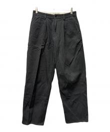 Graphpaper（グラフペーパー）の古着「Hard Twill Two Tuck Pants」｜グレー