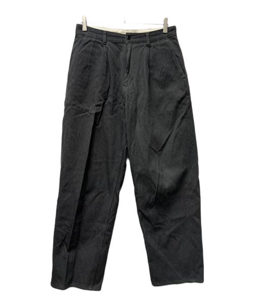 Graphpaper（グラフペーパー）Graphpaper (グラフペーパー) Hard Twill Two Tuck Pants グレー サイズ:2の古着・服飾アイテム