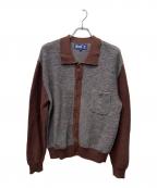 BoTTボット）の古着「Marled Knit Polo」｜グレー×ブラウン