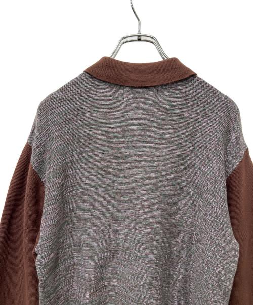 BoTT（ボット）BoTT (ボット) Marled Knit Polo グレー×ブラウン サイズ:Ｓの古着・服飾アイテム