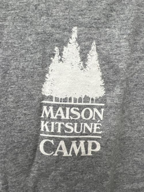 maison kitsune（メゾンキツネ）maison kitsune (メゾンキツネ) 半袖カットソー グレー サイズ:ＸＬの古着・服飾アイテム