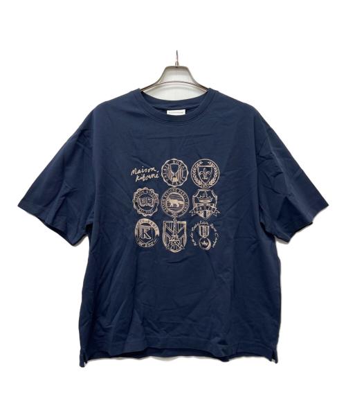 maison kitsune（メゾンキツネ）maison kitsune (メゾンキツネ) 半袖カットソー ネイビー サイズ:ＸＬの古着・服飾アイテム